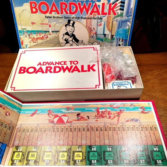 Advance To Boardwalk Game Set Complete Parker Brothers - Picture 6 of 7